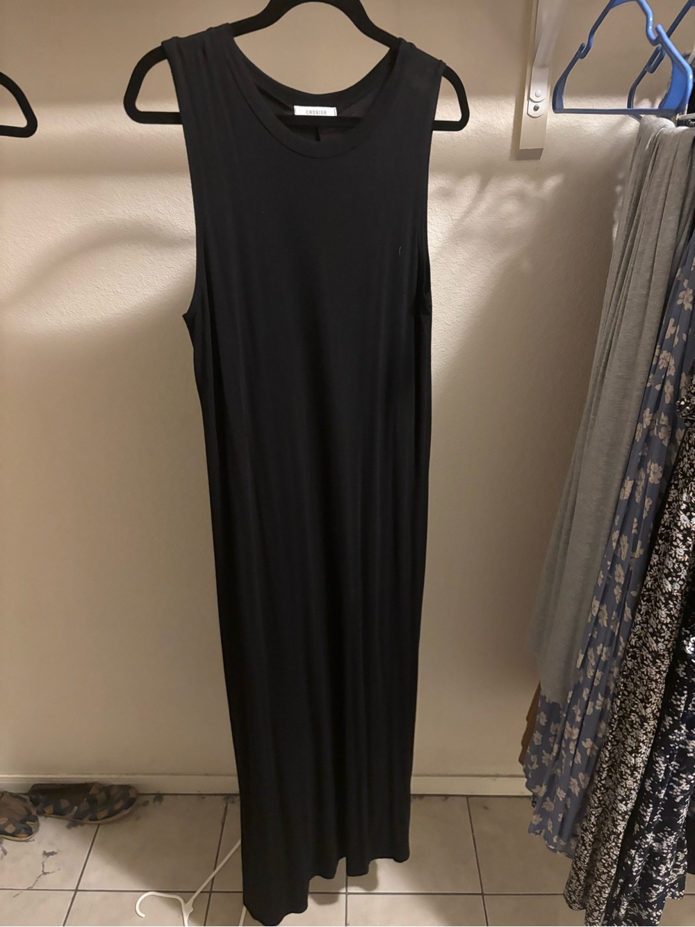 Cherish Black Sleeveless Maxi Tank Dress